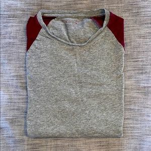 Banana Republic Grey Baseball Tee